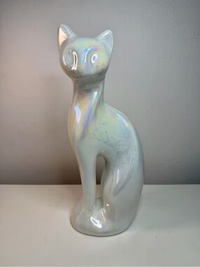 1980s Post Modern Ceramic Cat Statue